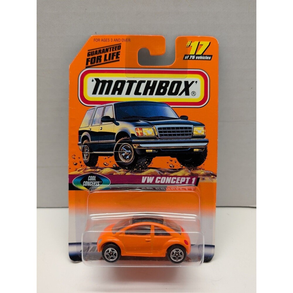 Matchbox 1998 Cool Concepts Series 3 VW CONCEPT 1 Orange #17 of 75 New In Box